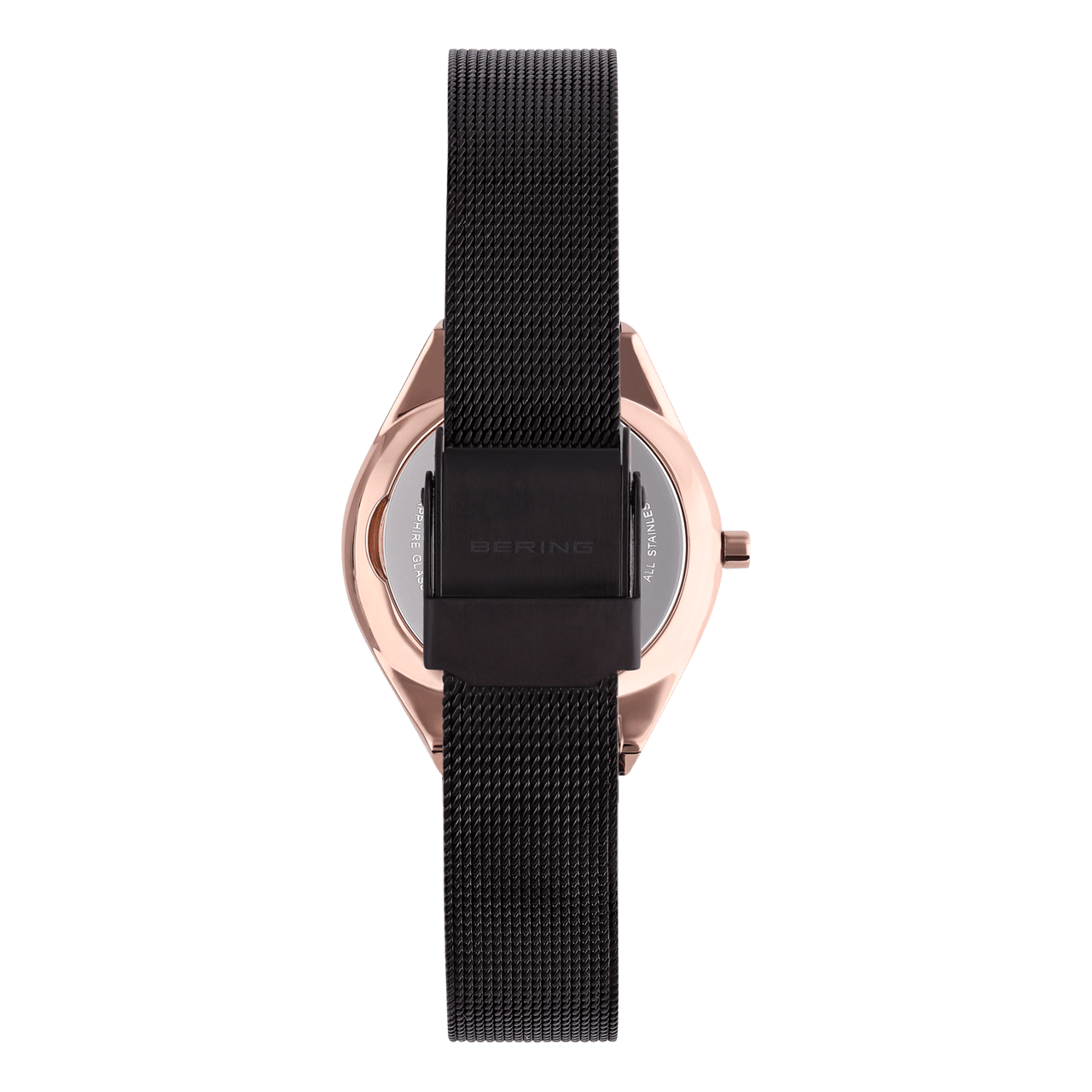 Bering horloge met mesh band zwart 18729-166