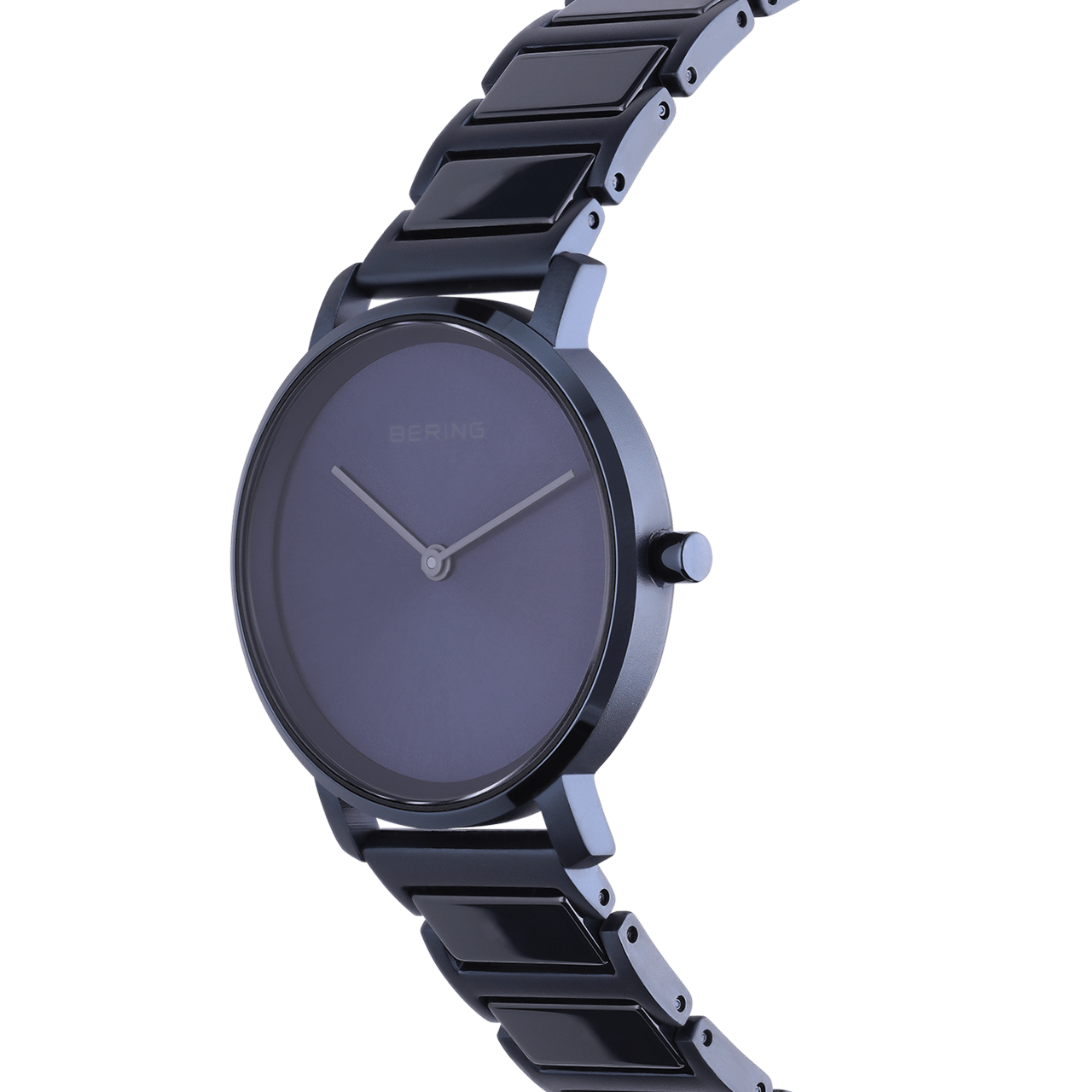 Bering horloge met stalen band blauw 18531-797