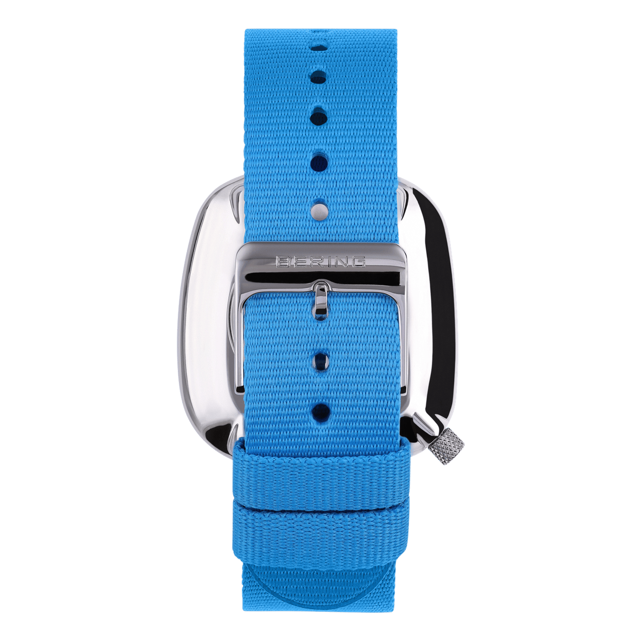 Bering Uhr mit Armband aus Stoff, Blau, 18034-308