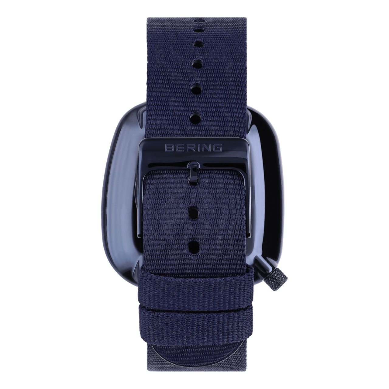 Bering horloge met stoffen band blauw 18040-397