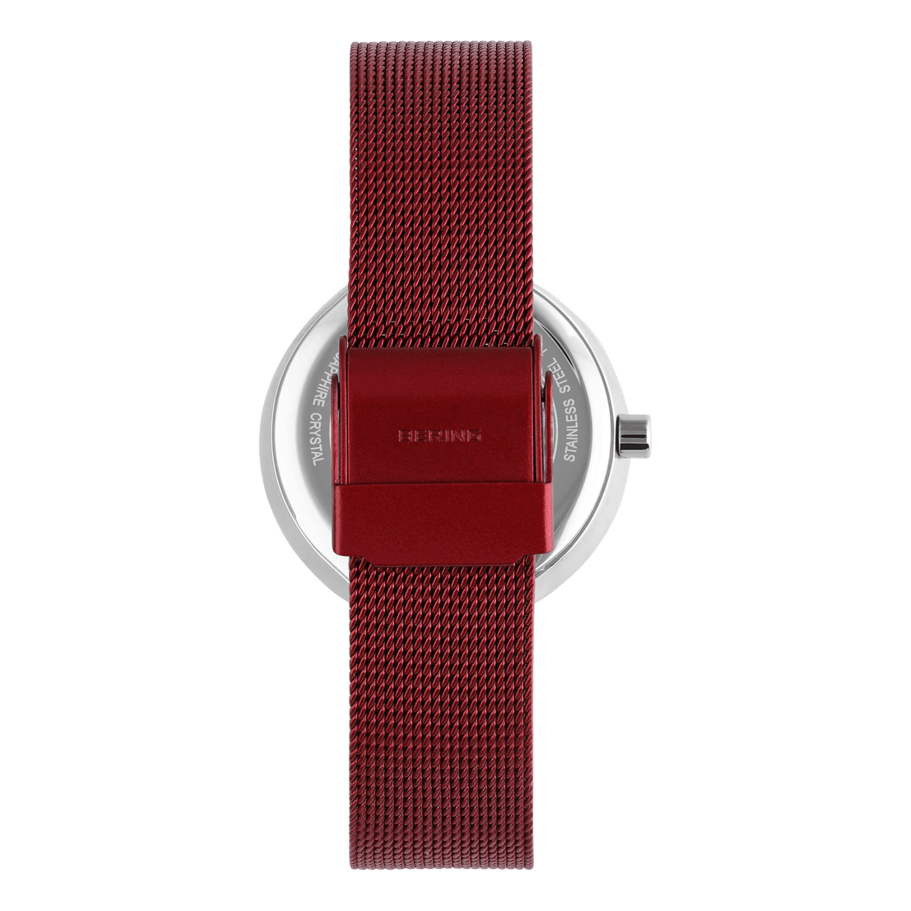 Bering Uhr mit Armband aus Mesh, Rot, 10126-303