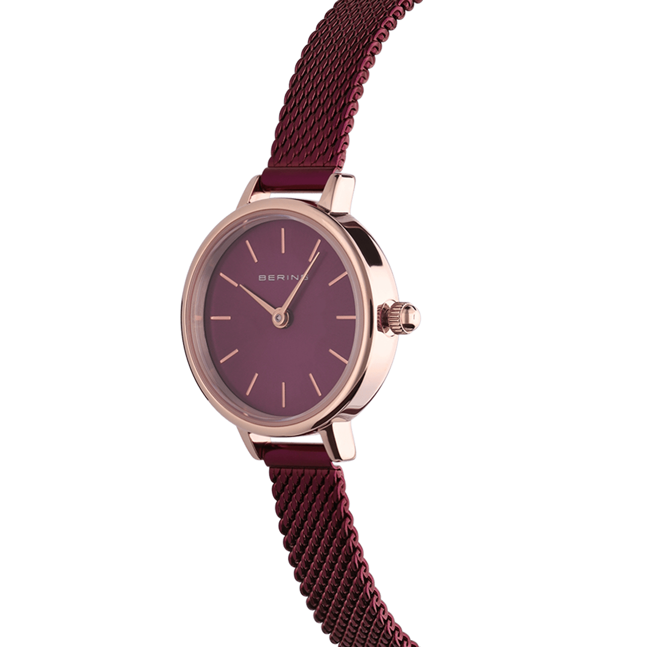 Bering Uhr mit Armband aus Mesh, Lila, 11022-969