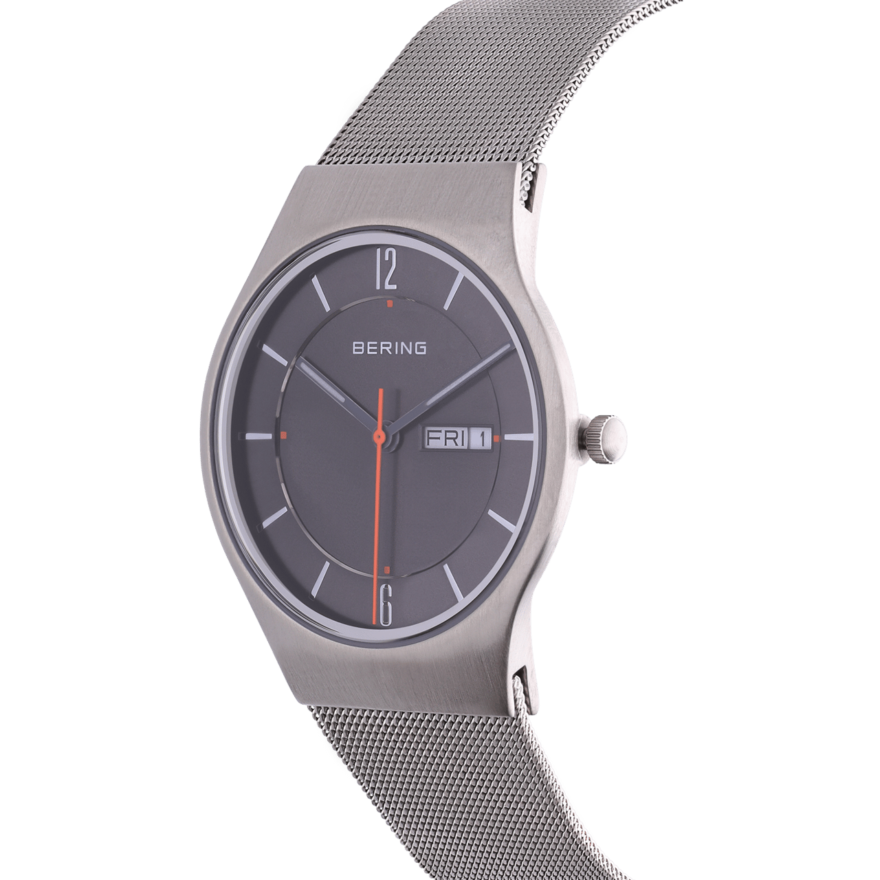 Bering horloge met mesh band zilver 11938-007DD