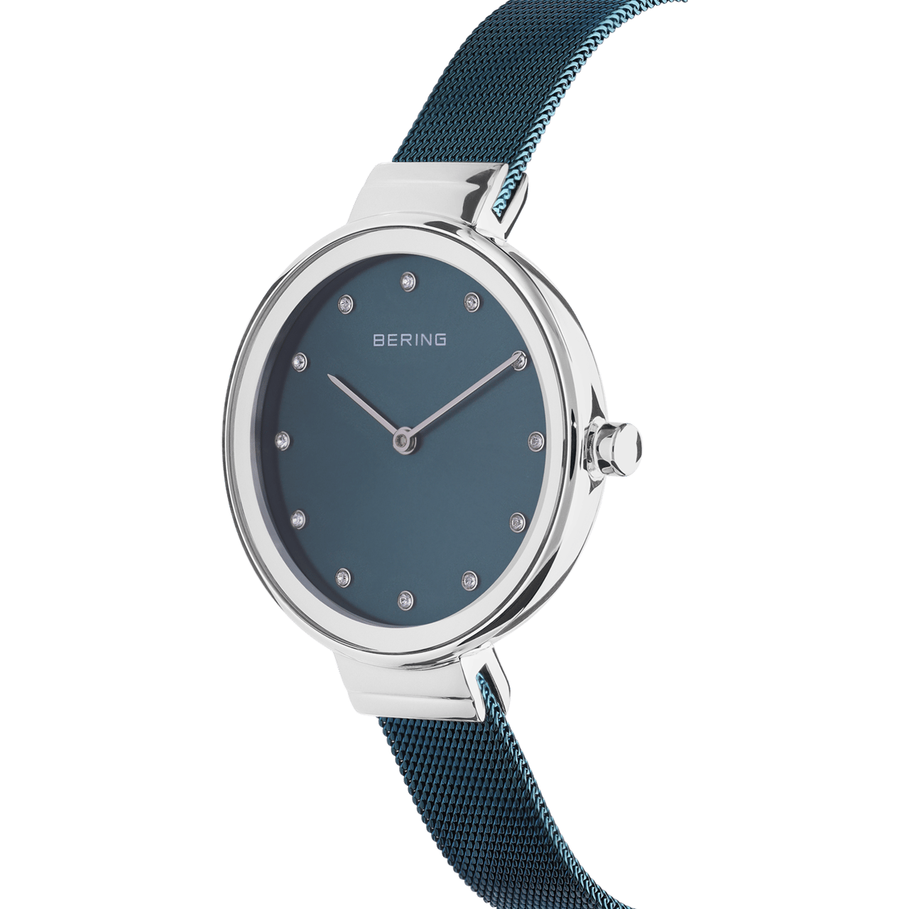 Bering Uhr mit Armband aus Mesh, Grün, 12034-808