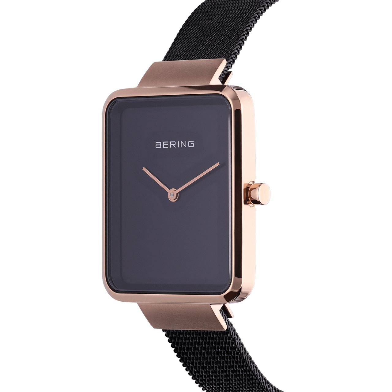 Bering Uhr mit Armband aus Mesh, Schwarz, 14528-166