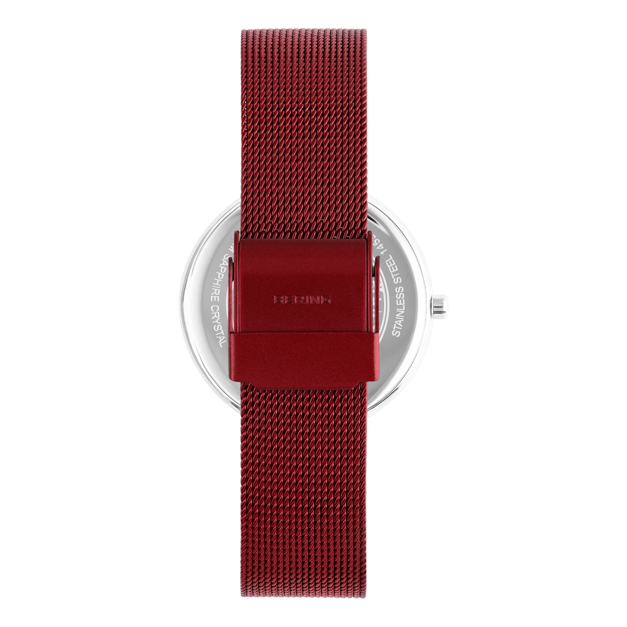 Bering horloge met mesh band rood 14531-303