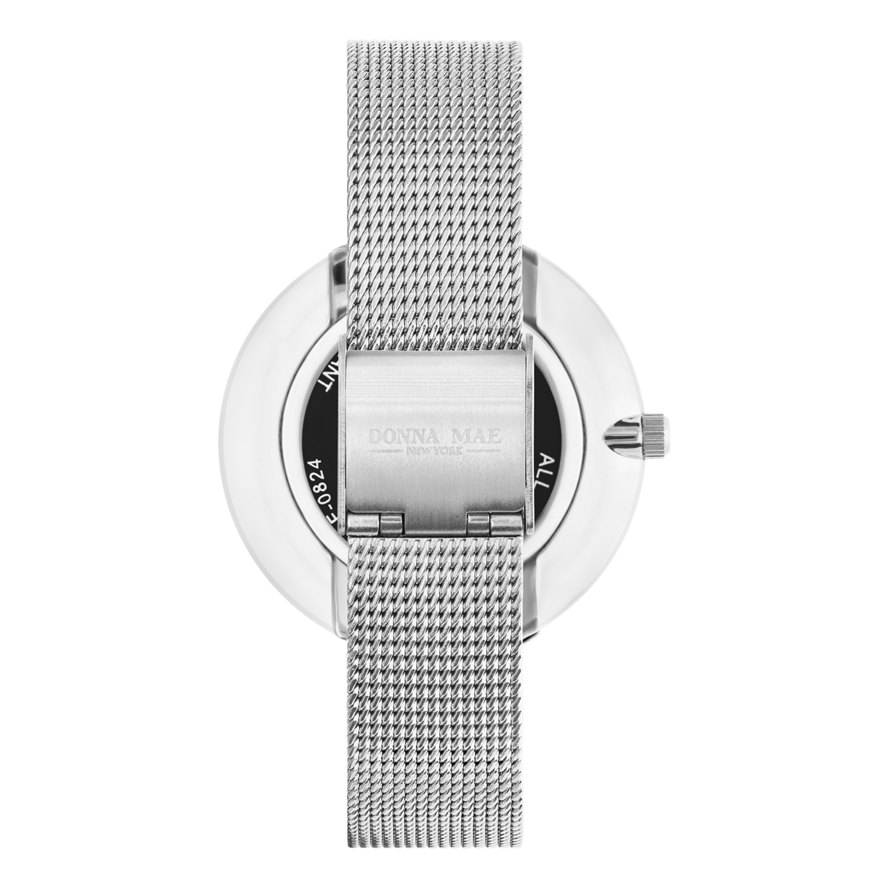 Donna Mae Uhr mit Armband aus Mesh, silberfarben