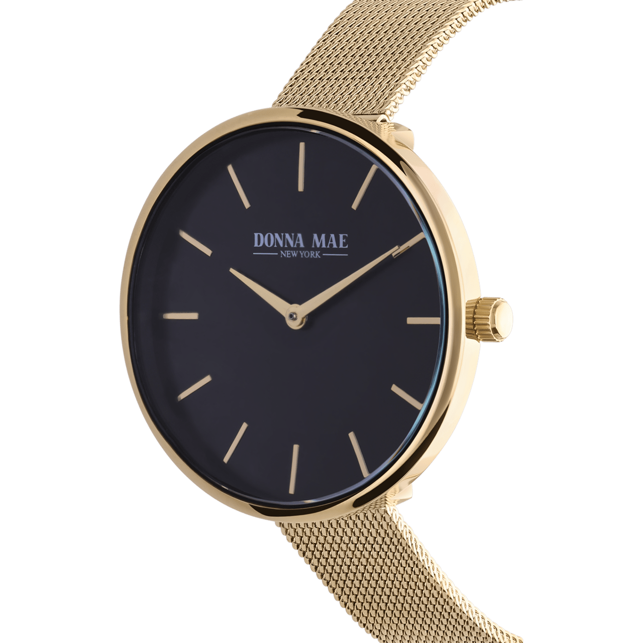 Donna Mae Uhr mit Armband aus Mesh, goldfarben