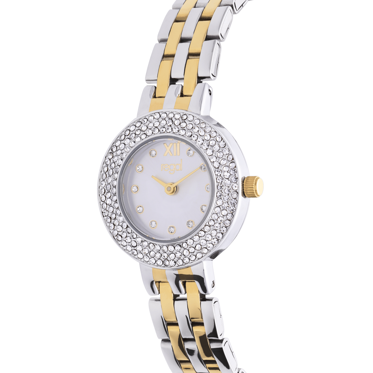 Regal Geschenkset Armbanduhr mit kostenloser Halskette, zweifarbig