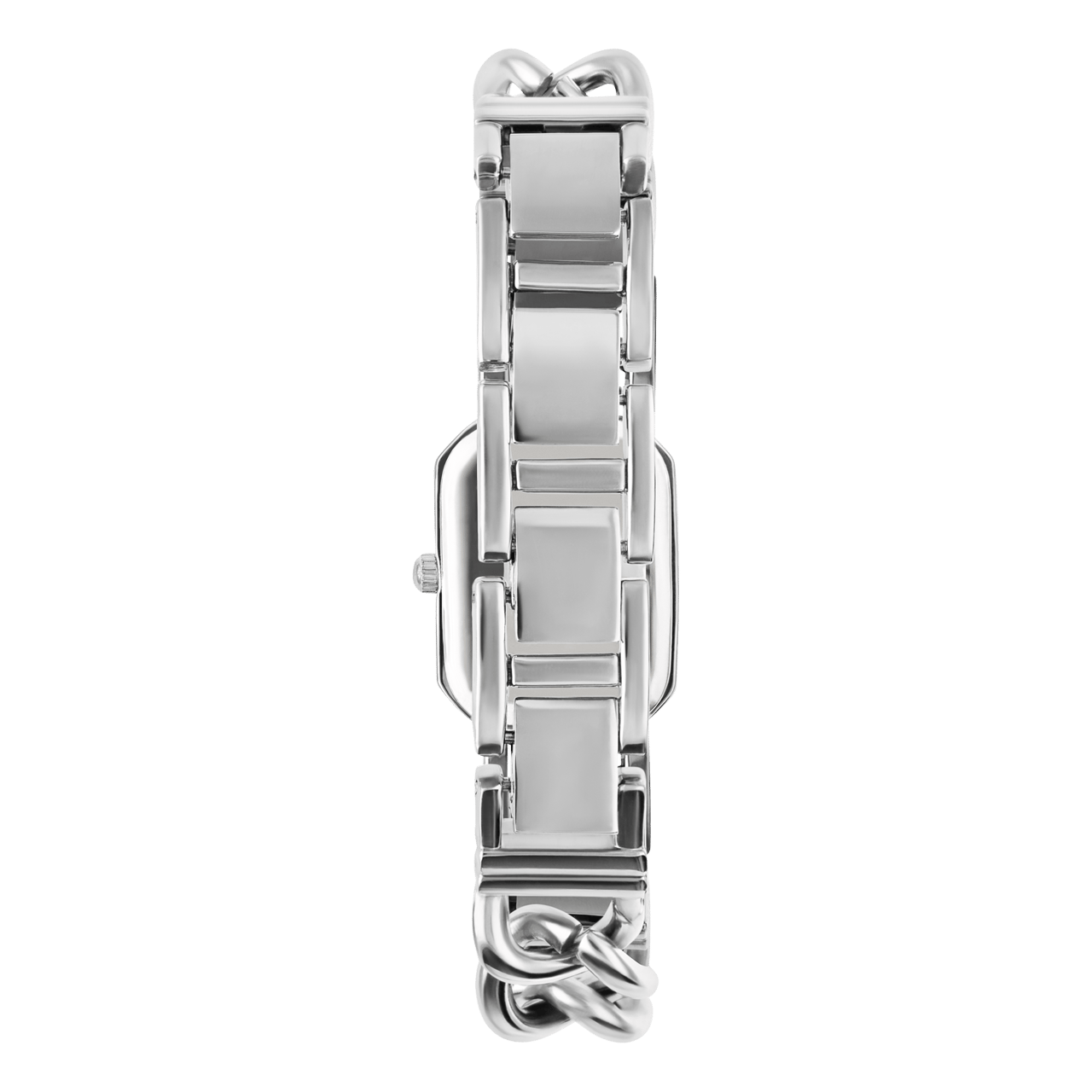 Donna Mae Uhr, silberfarben, mit Gliederarmband