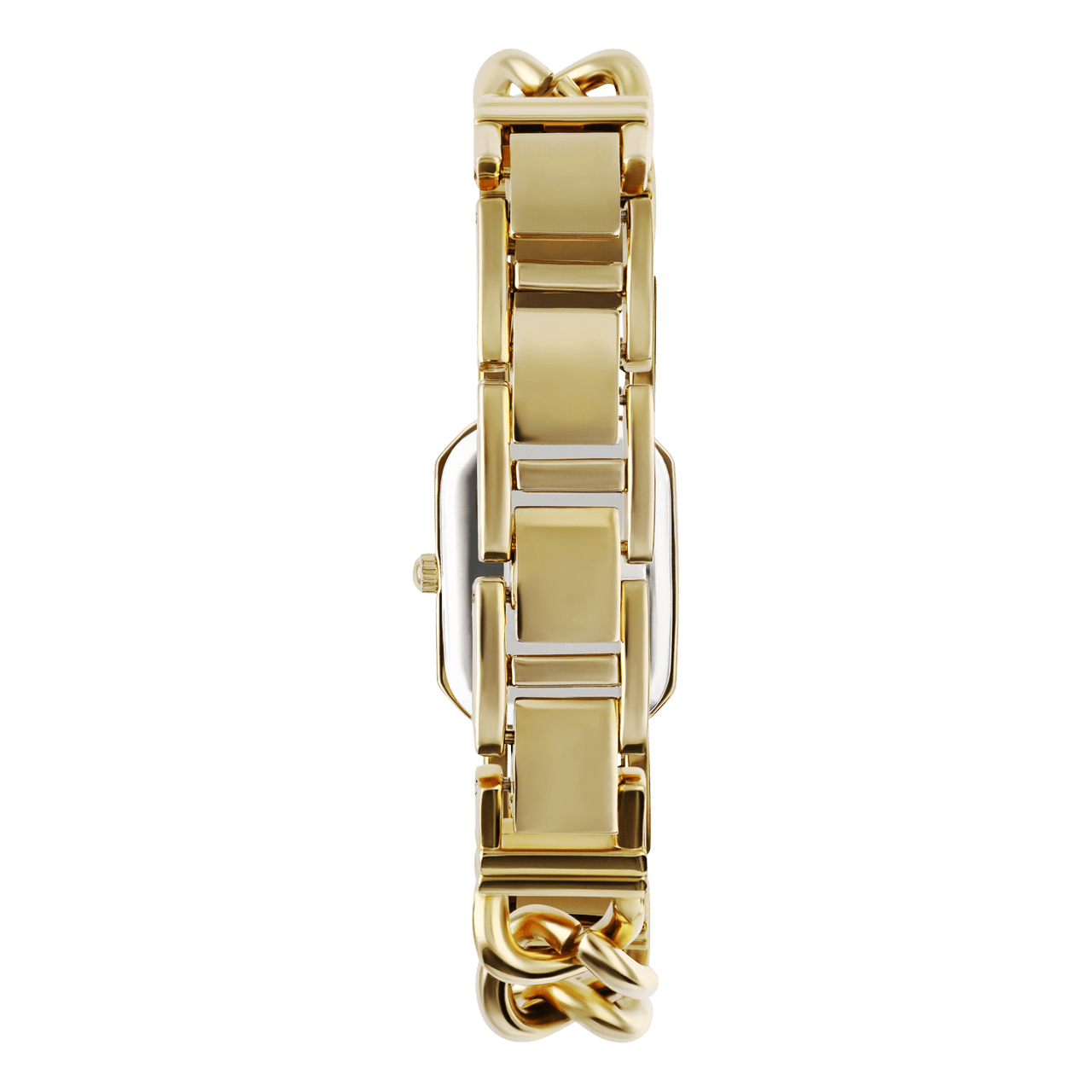Donna Mae Uhr, goldfarben, Gliederarmband