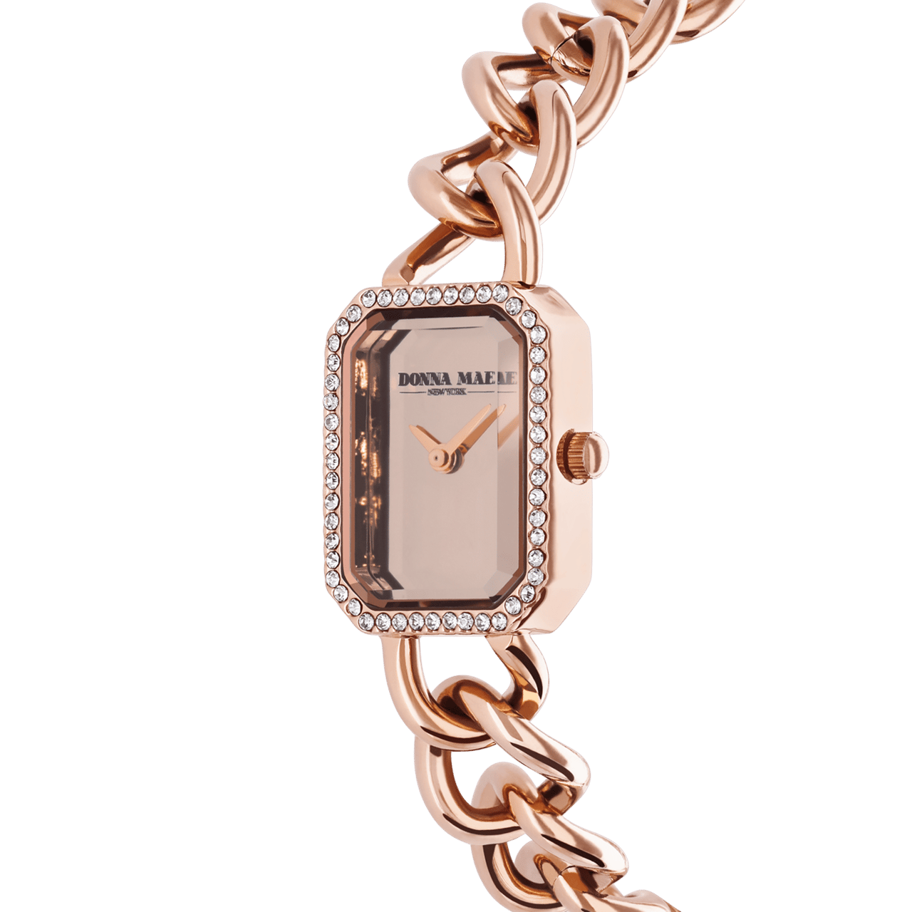 Donna Mae horloge rosé-kleurig schakelband