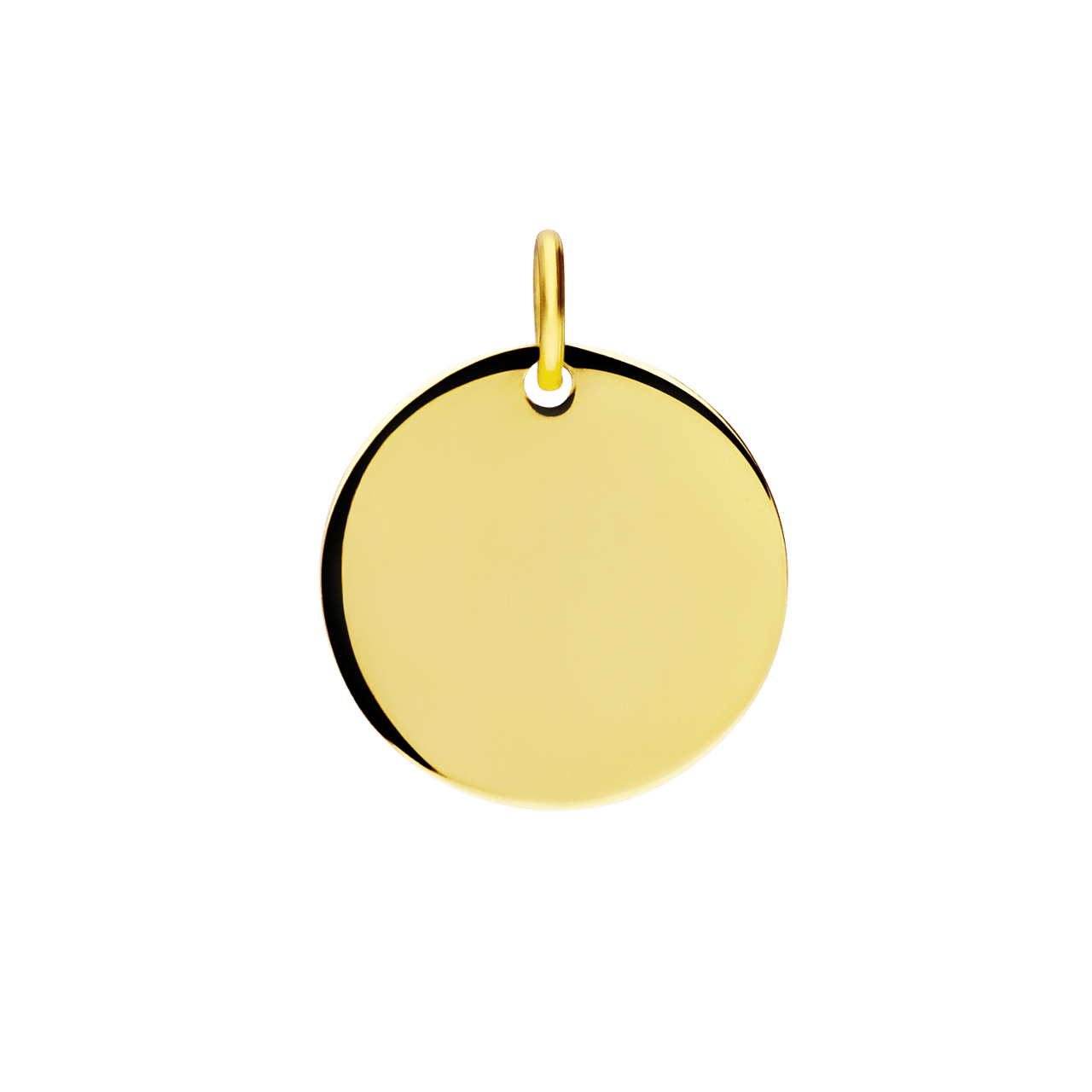 Zilver goldplated collier met graveerhanger disc voor dames
