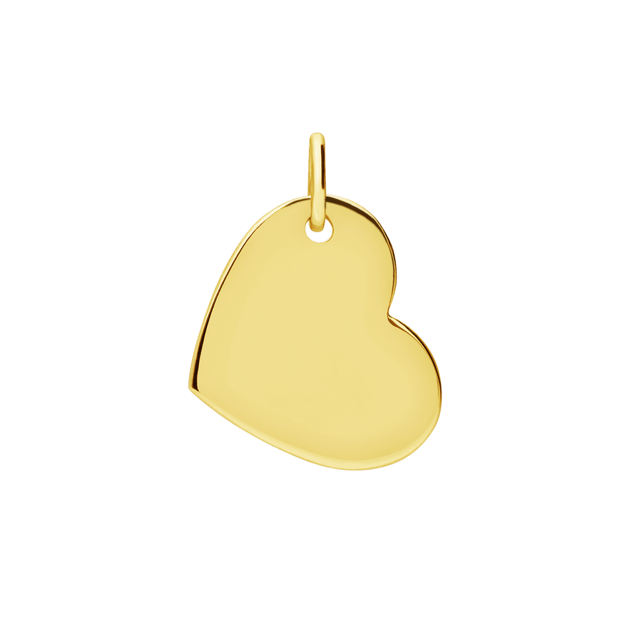 Zilveren goldplated ketting met hanger graveerplaat hart met zirkonia voor dames