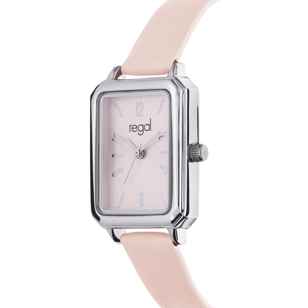 Regal Damen-Armbanduhr mit pfirsichfarbenem Armband