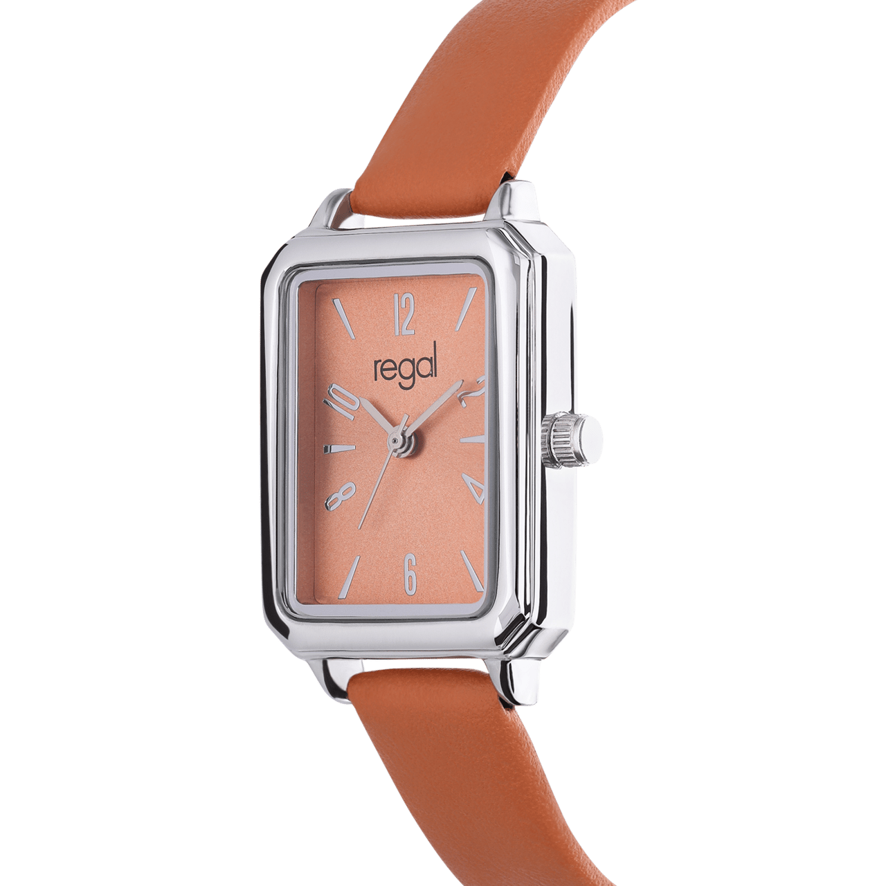 Regal Damen-Armbanduhr mit hellorangem Armband
