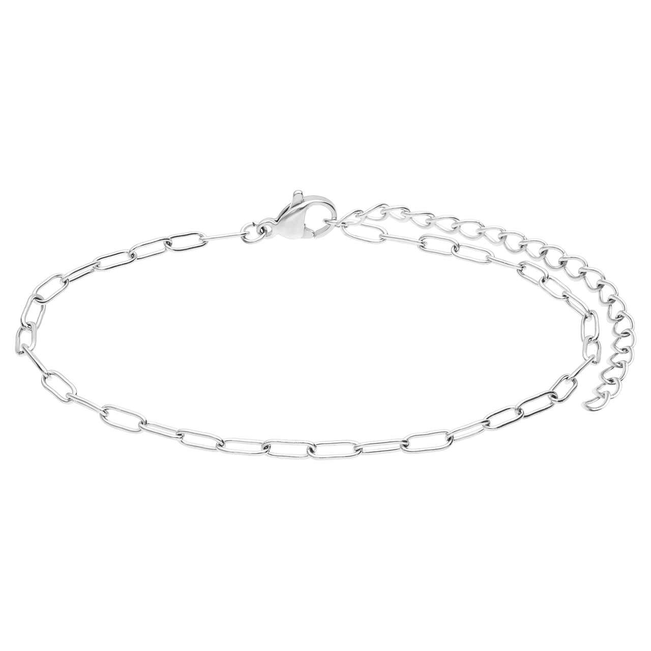Stainless steel enkelband closed foreverschakel