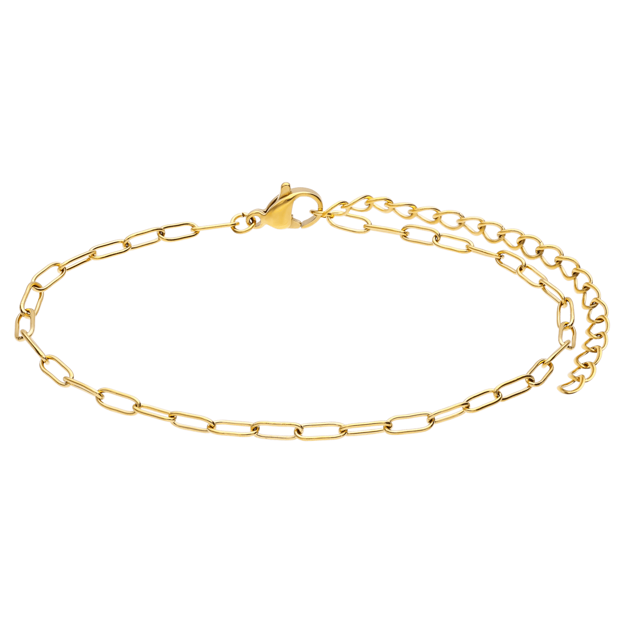 Stalen goldplated enkelbandje voor dames