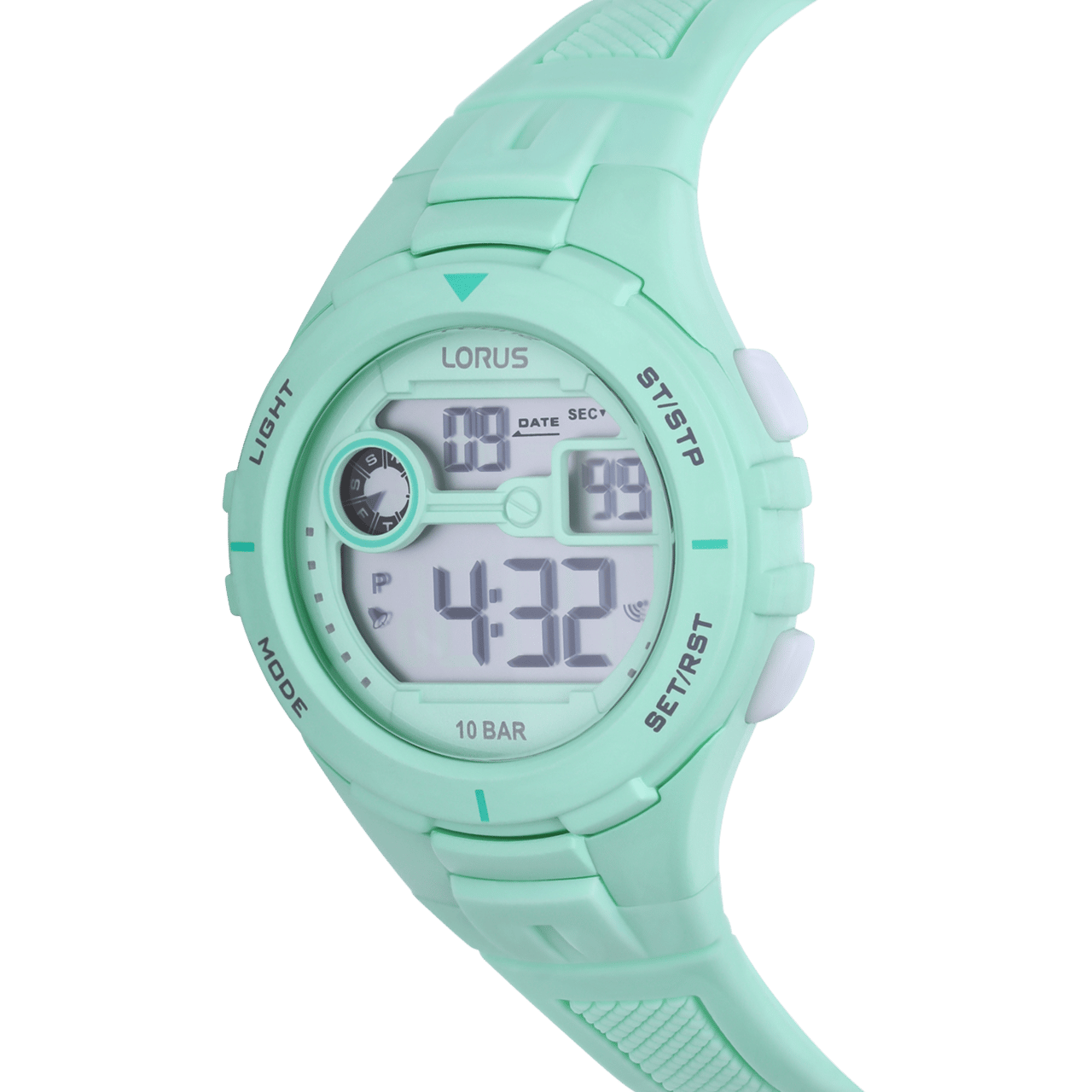 Lorus Digitaluhr mit Silikonarmband, Grün, R2385PX9