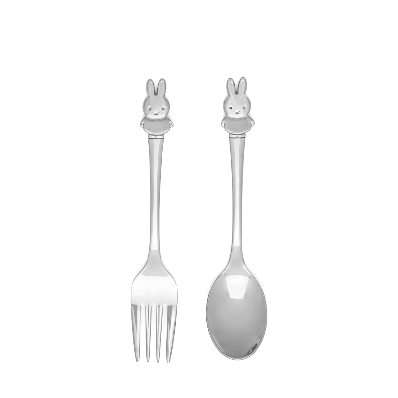 Kinderbesteck aus rostfreiem Stahl, Miffy, zweiteilig.