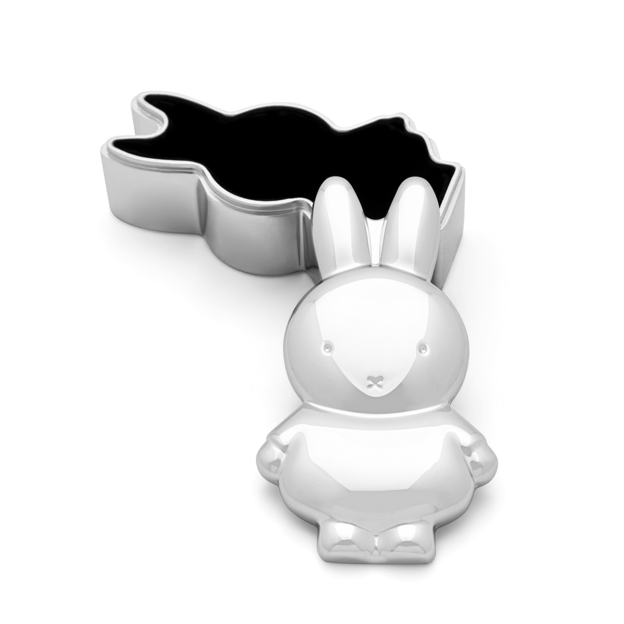 Versilberte Zahn- oder Haarlockendose Miffy