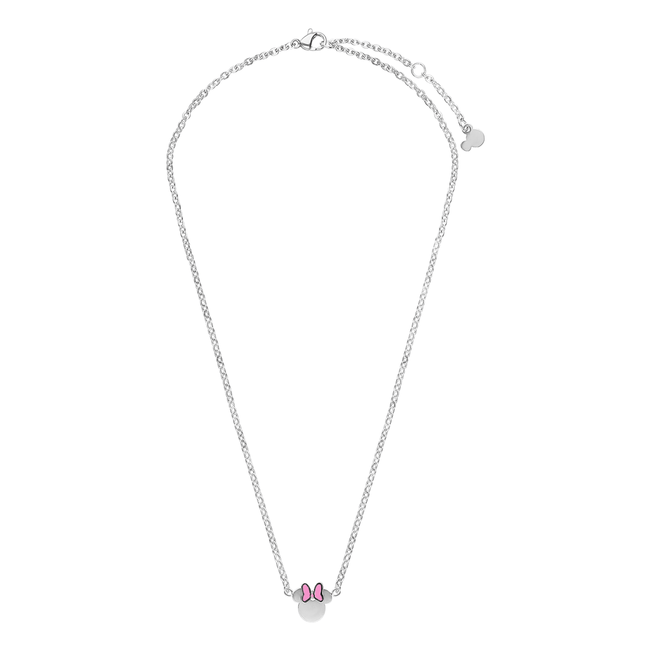 Disney – Halskette aus Edelstahl, Minnie, mit rosa Emaille