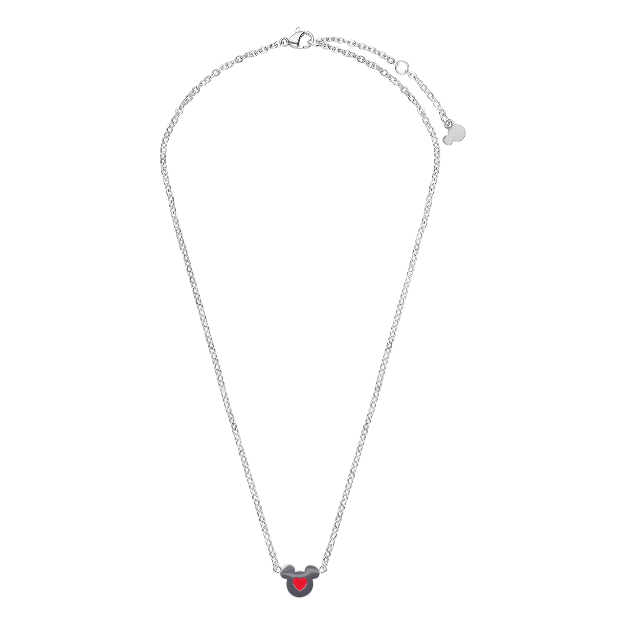 Disney stainless steel ketting Mickey hart roze emaille