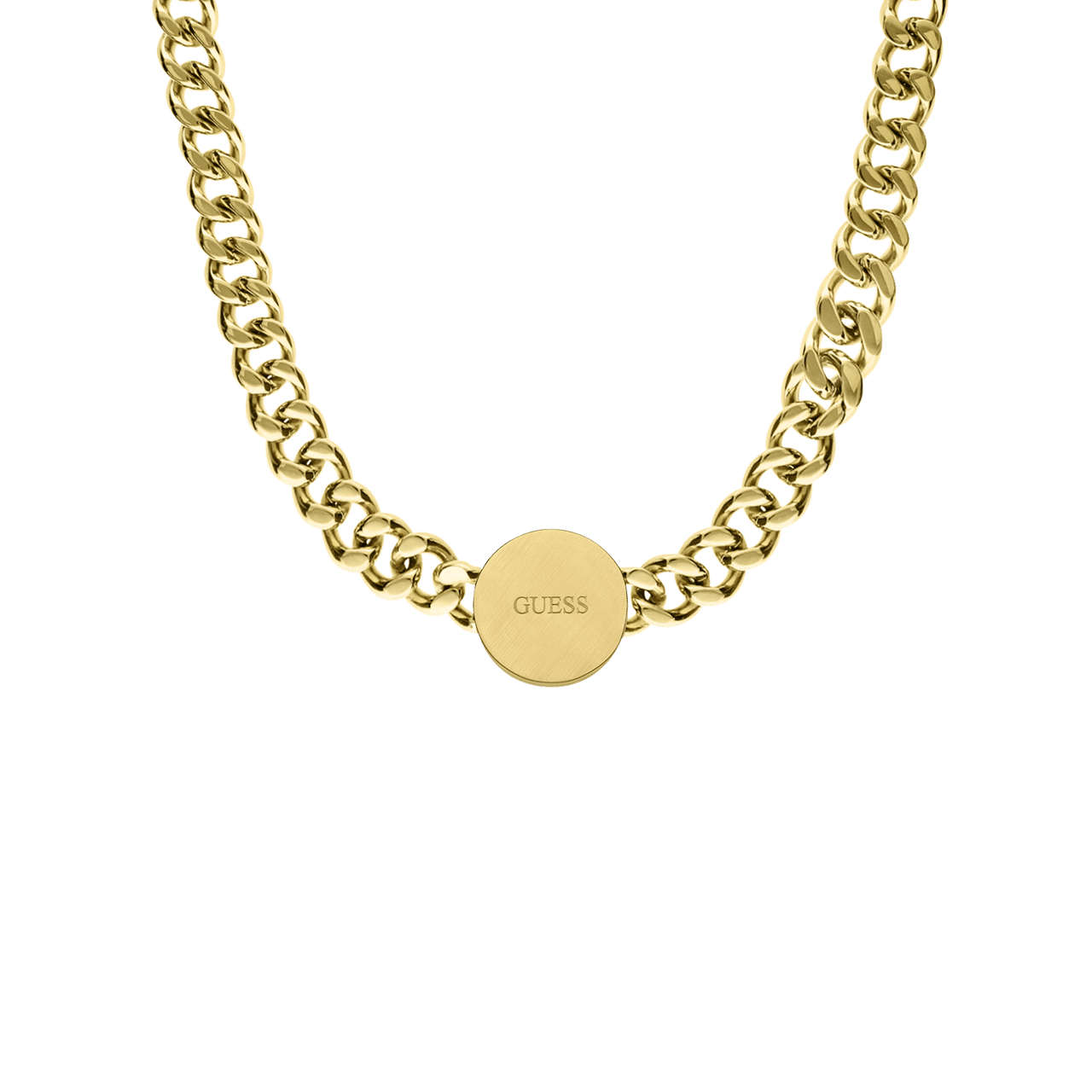 Guess stainless steel goldplated herenketting met hanger voor dames