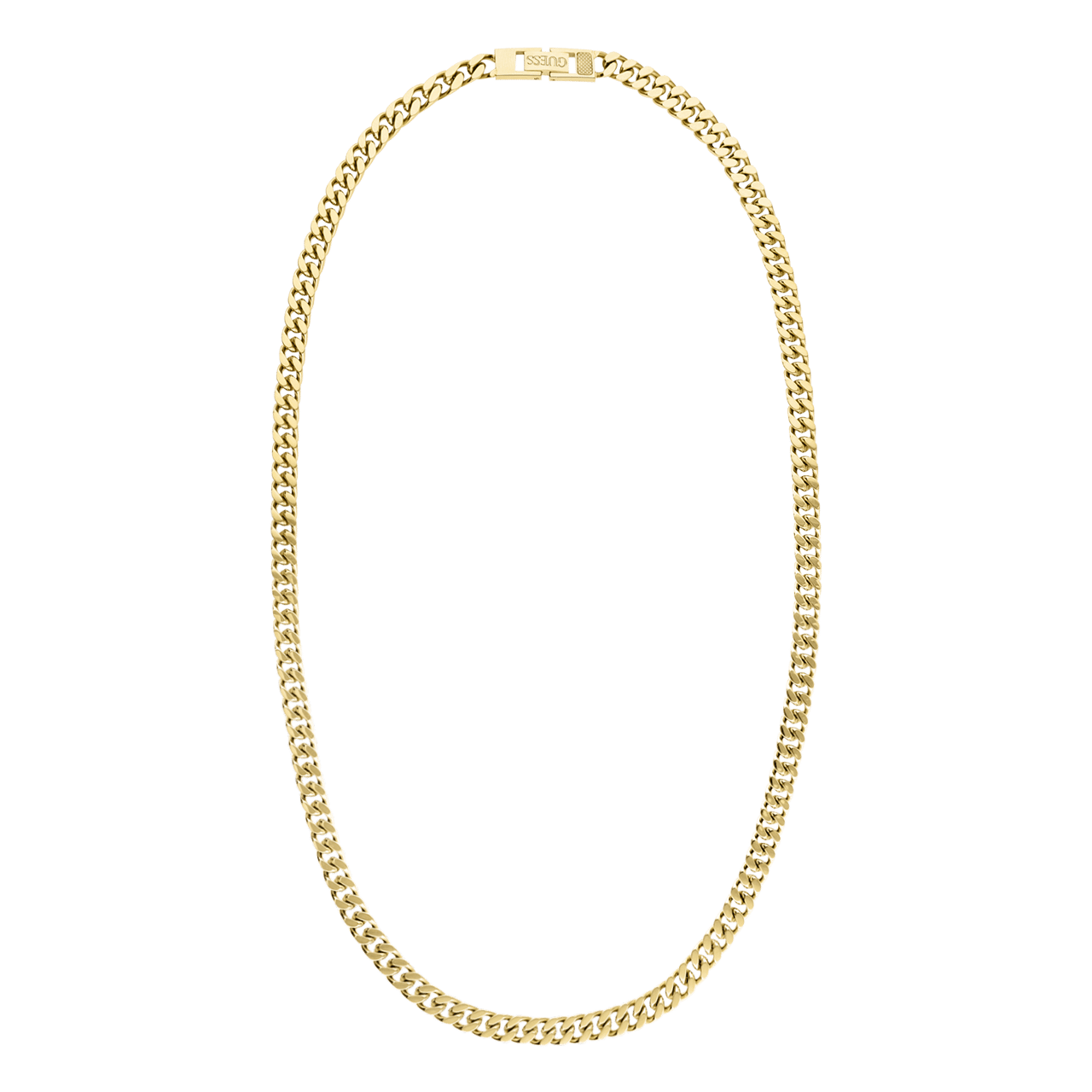 Guess heren stainless steel goldplated collier LINK CITY