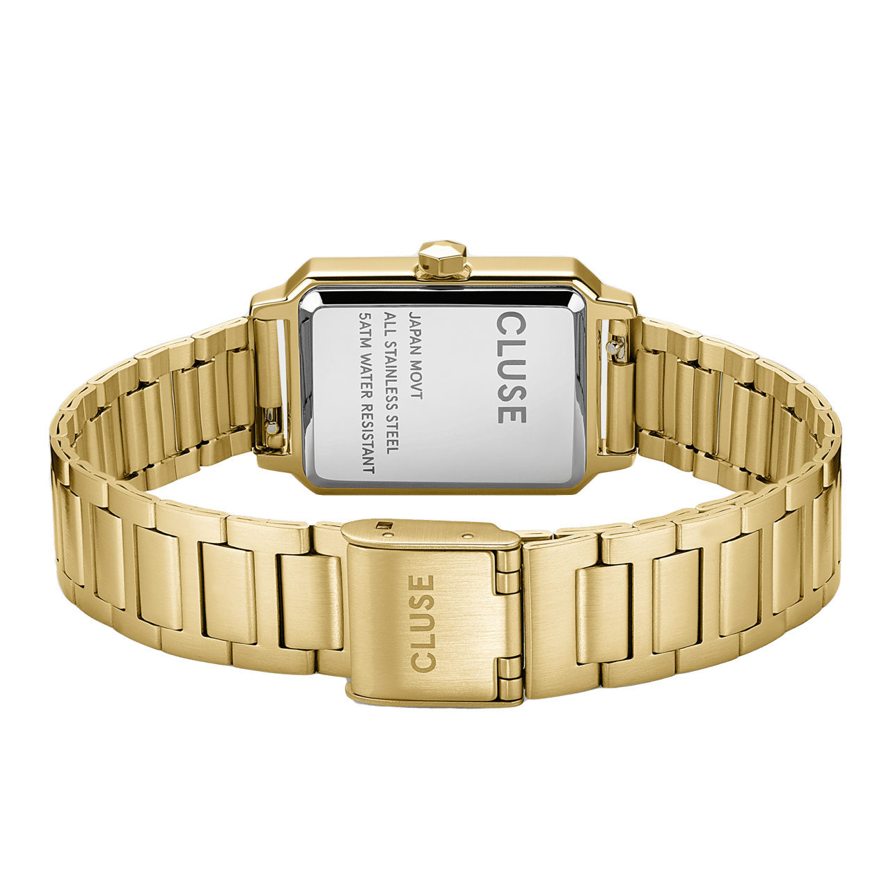 CLUSE - Fluette stainless steel dameshorloge goudkleurig met zwart