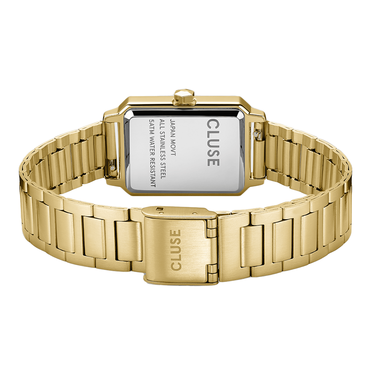 CLUSE - Fluette stainless steel dameshorloge goudkleurig met groen