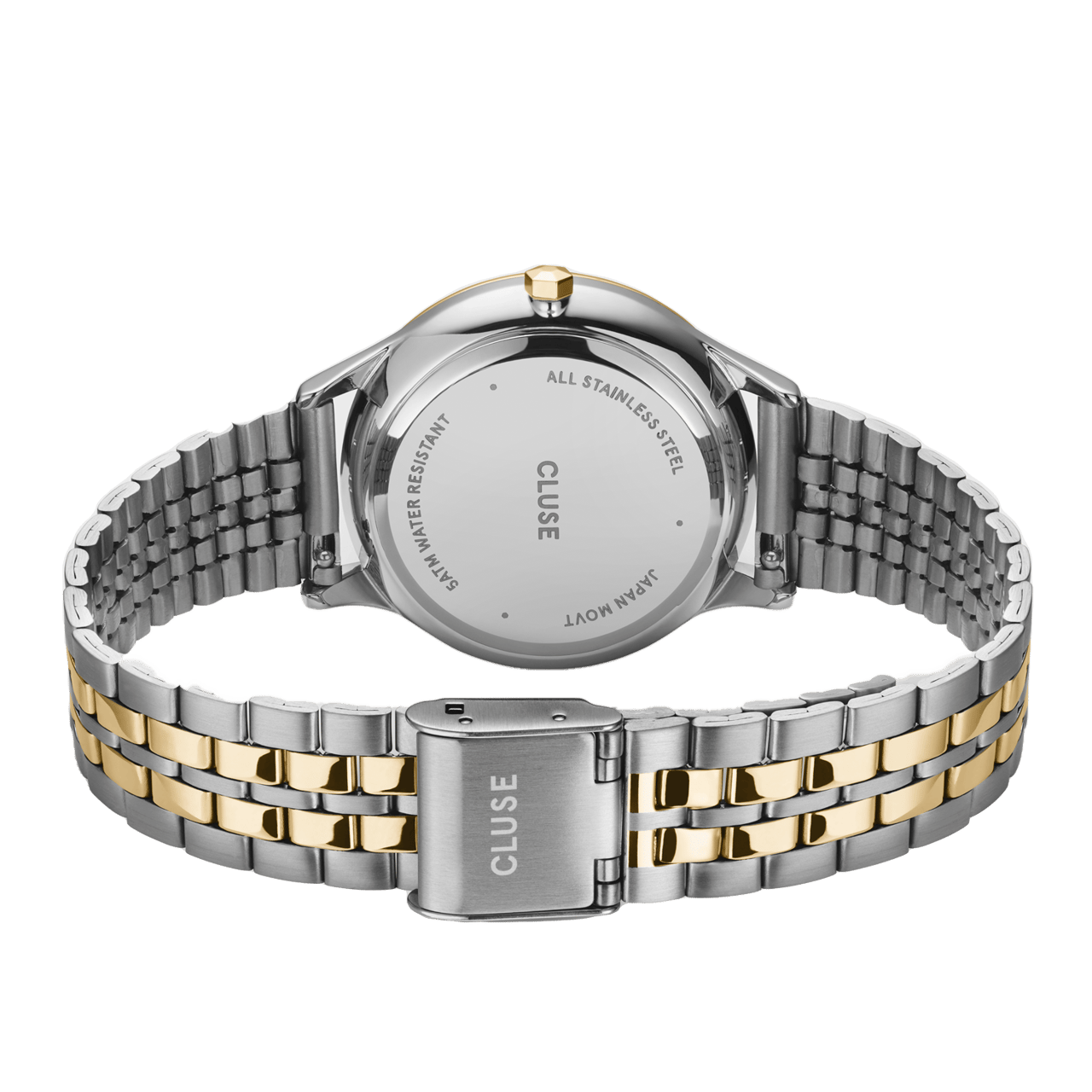 CLUSE - Minuit multifunction stainless steel horloge bicolor