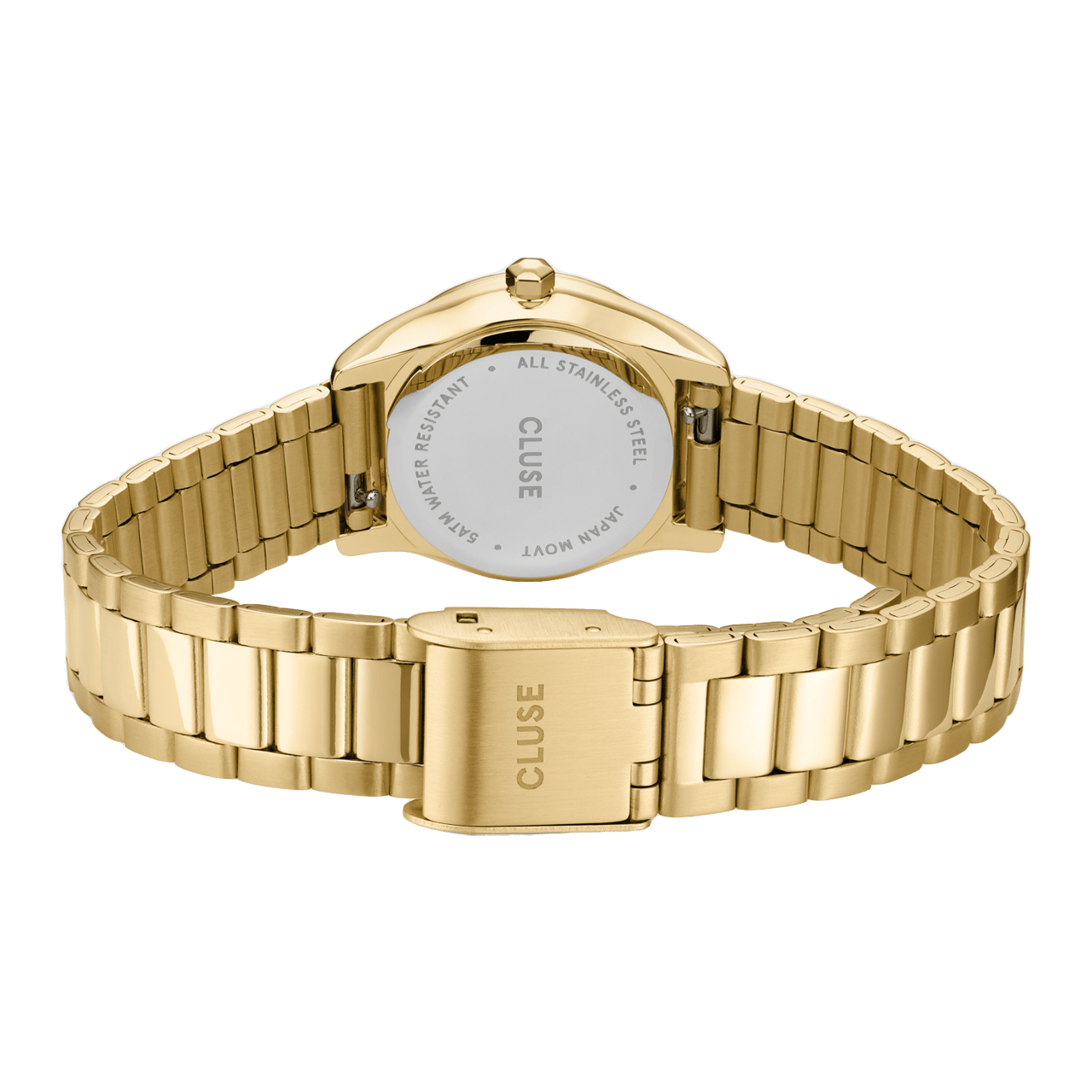 CLUSE - Féroce Mini stainless steel horloge goudkleurig met groen