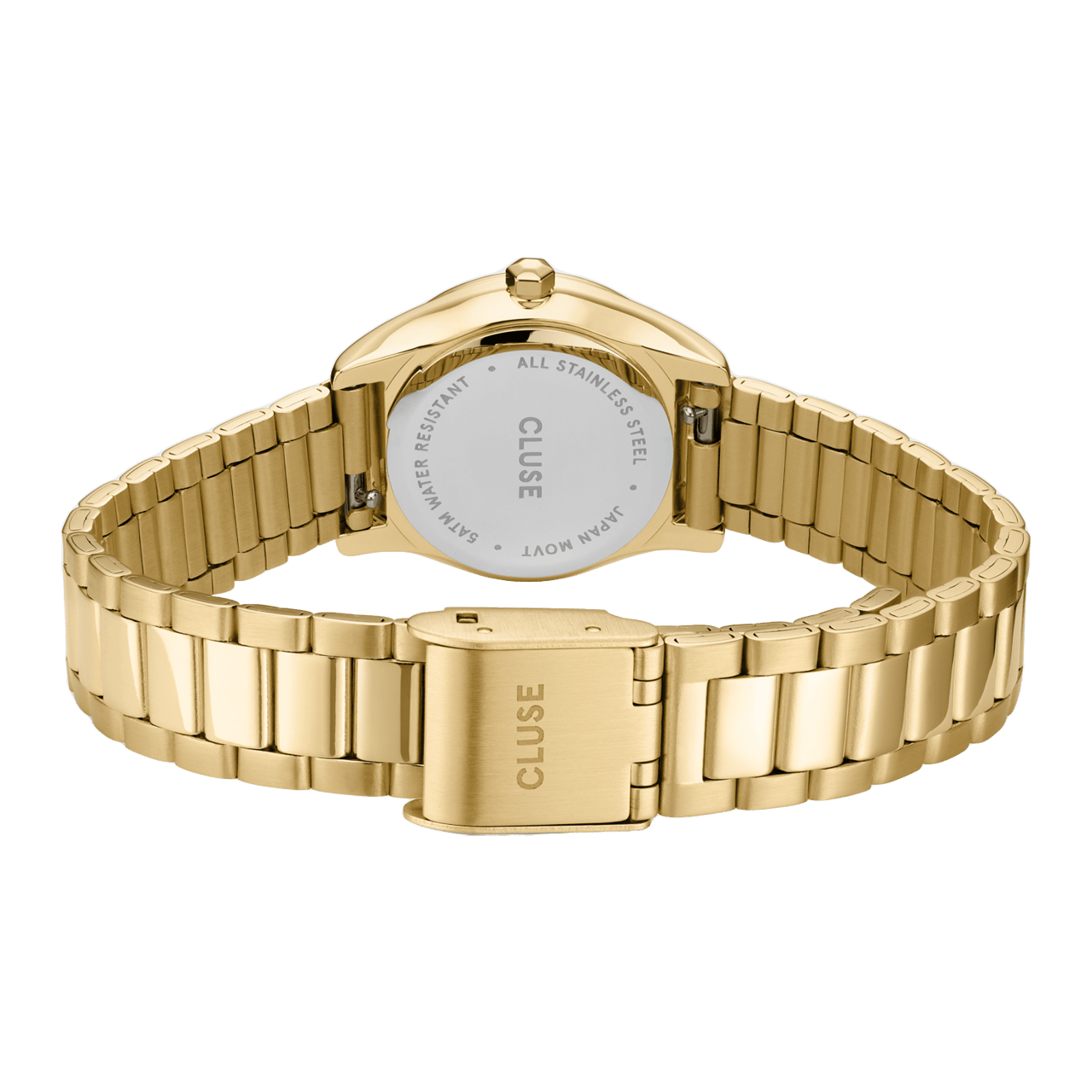 CLUSE - Féroce Mini stalen horloge goudkleurig met groen