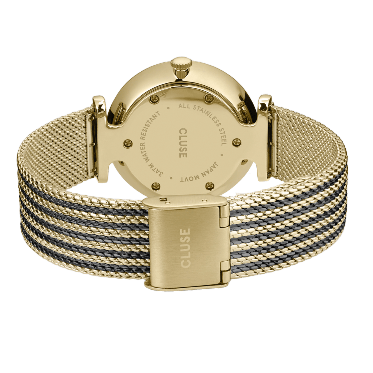 CLUSE - Damenarmbanduhr Triomphe, goldfarben mit Schwarz
