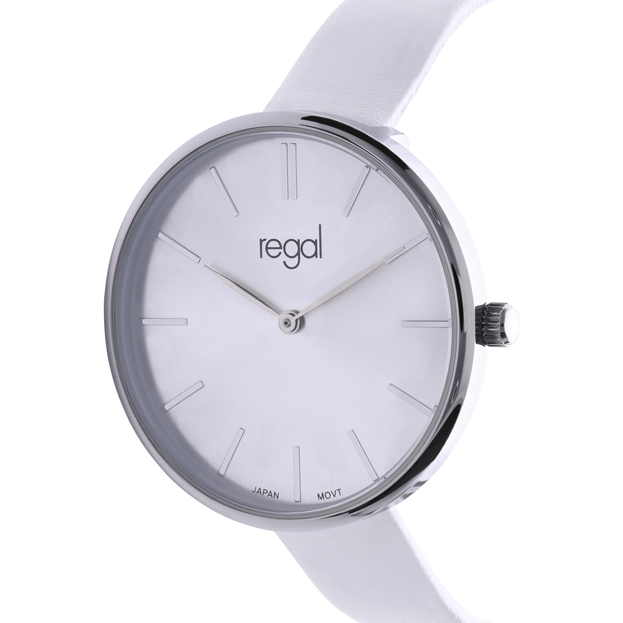 Regal Damen-Armbanduhr, Weiß, Zifferblatt in Perlmuttoptik