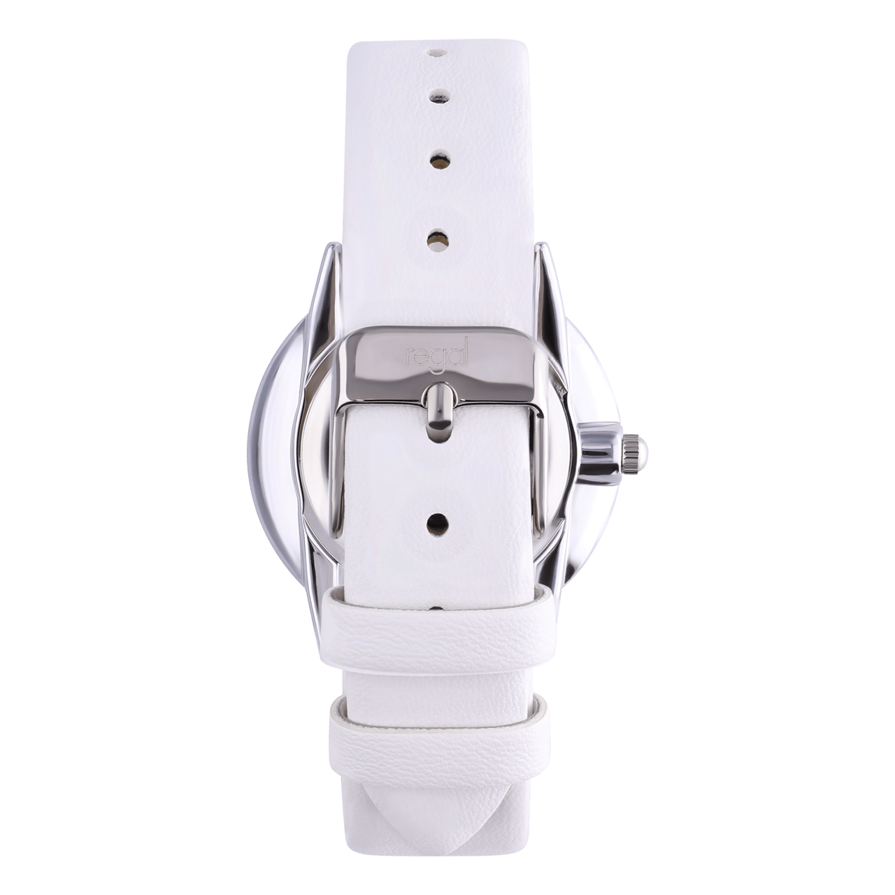 Regal dames horloge wit, zilver wijzerplaat