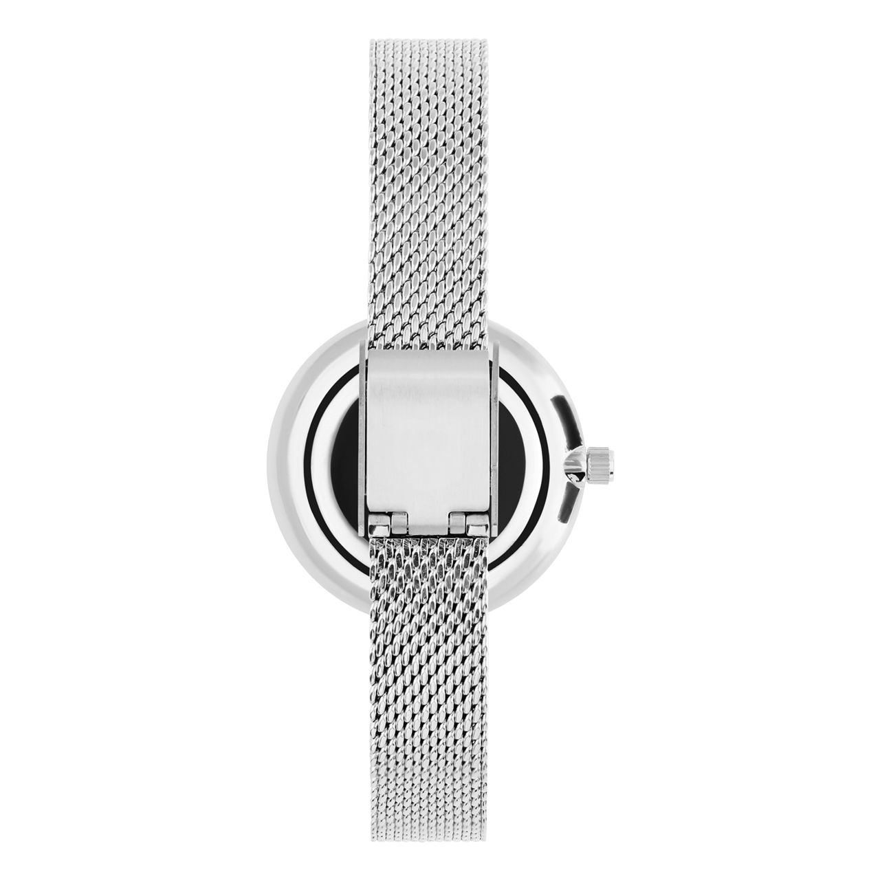 Regal dames horloge zilverkleurig, drie rijen zirkonia