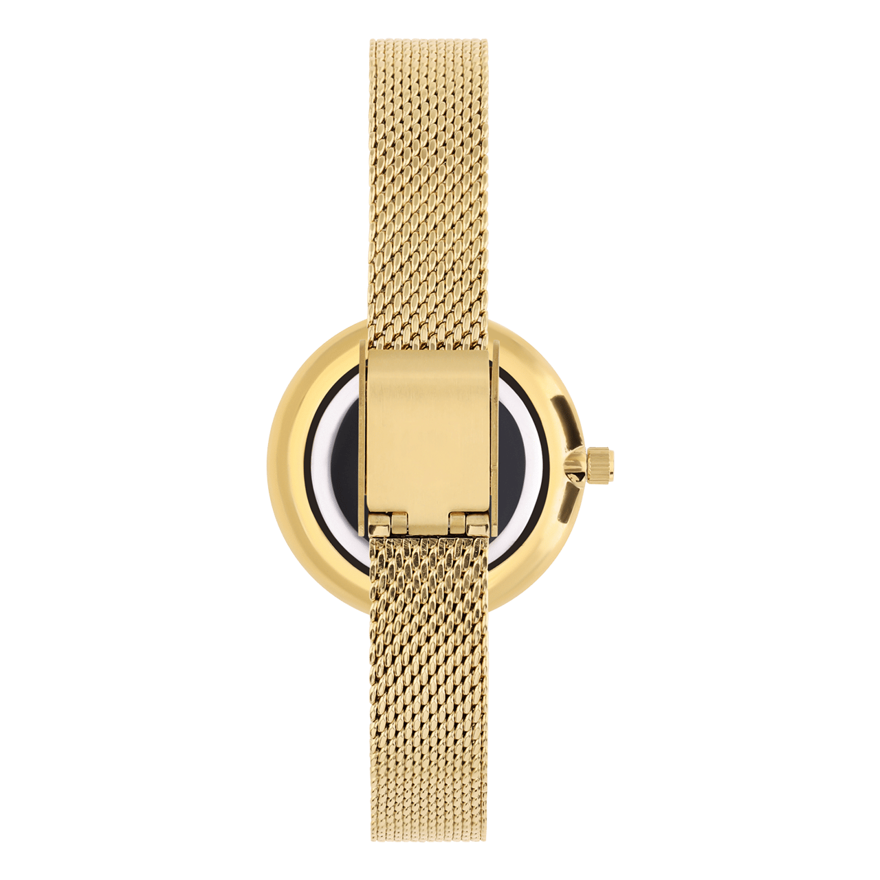 Regal dames horloge goldplated, drie rijen zirkonia