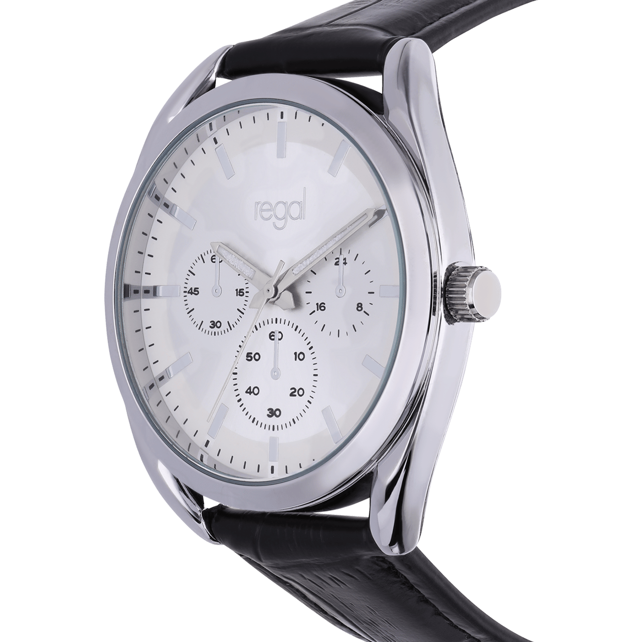 Regal Herren-Armbanduhr mit schwarzem Armband