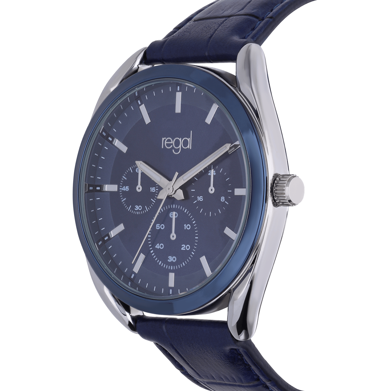 Regal Herren-Armbanduhr mit blauem Armband
