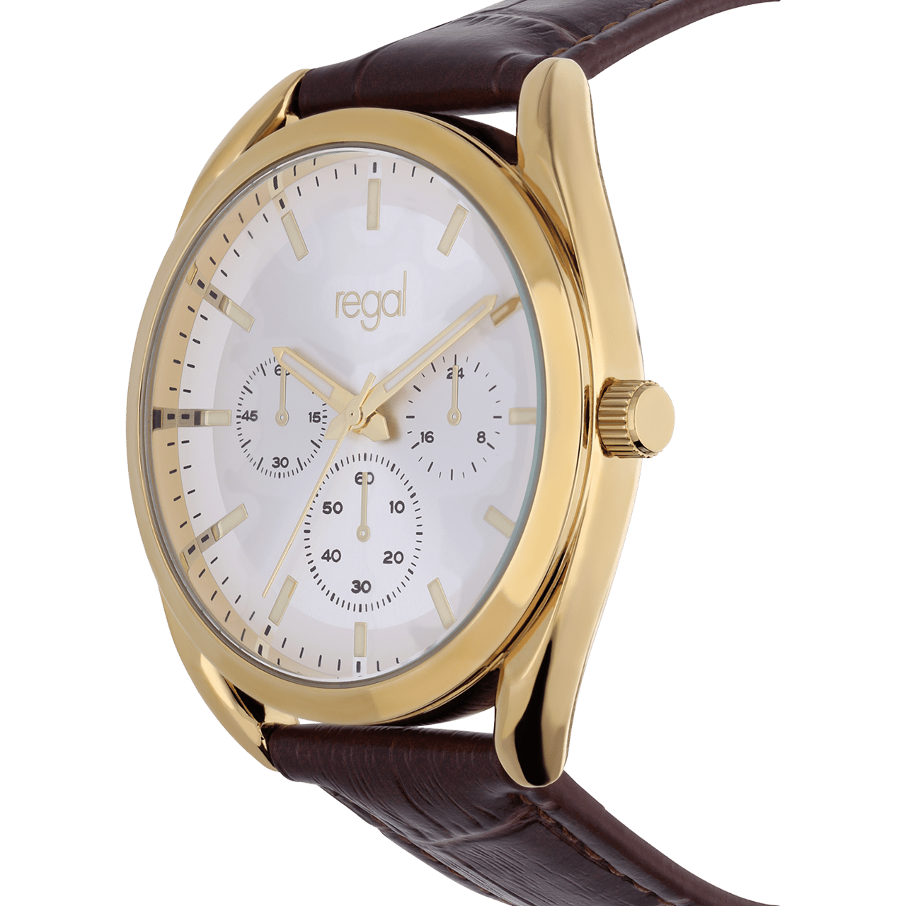 Regal heren horloge met bruine band