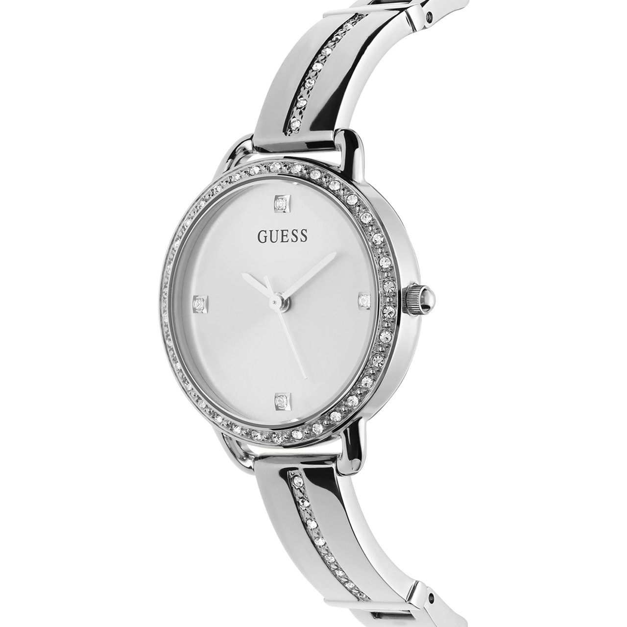 Guess Armbanduhr für Damen aus Edelstahl, Silber, BELLINI, GW0022L1