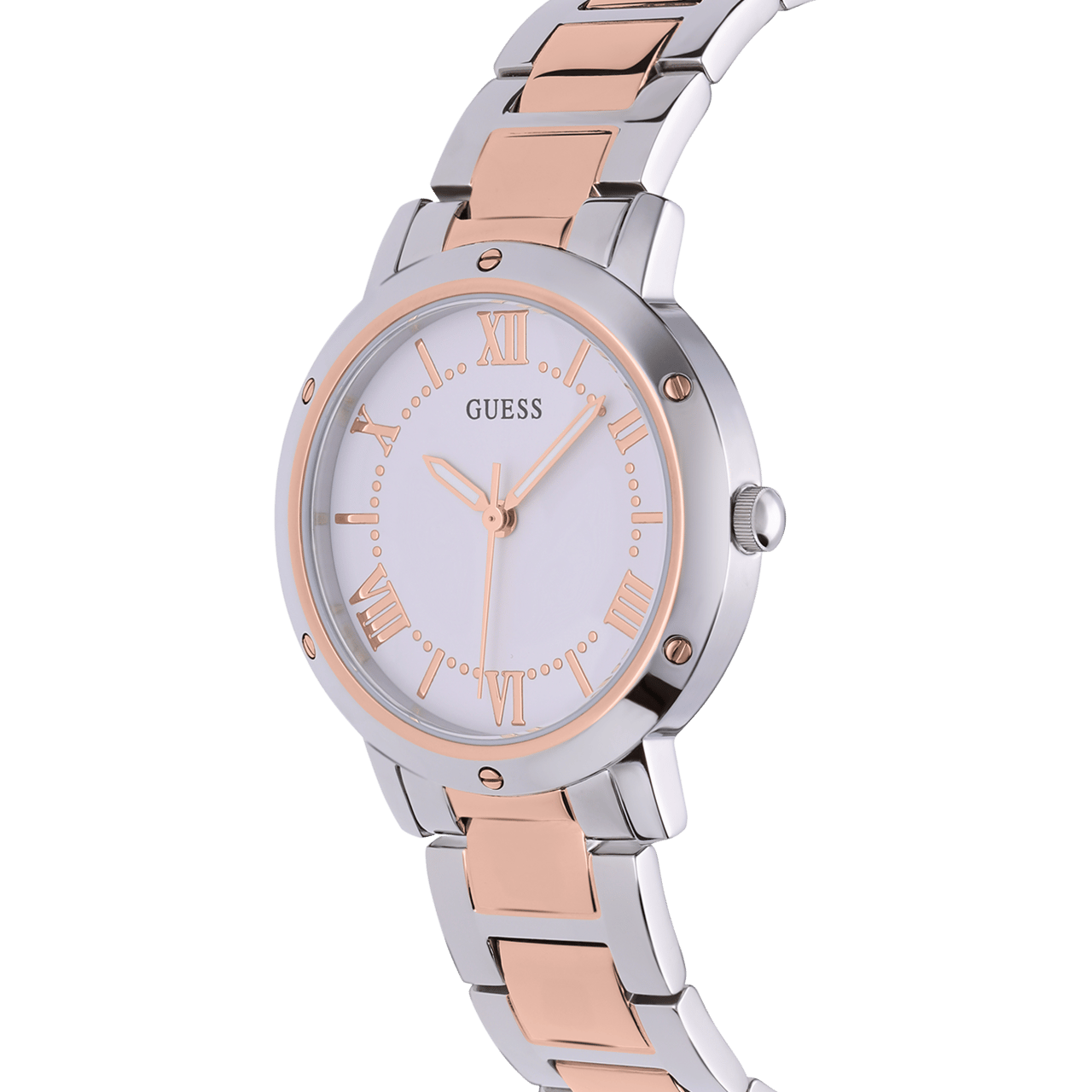 Guess Armbanduhr für Damen aus Edelstahl, zweifarbig, DAWN, GW0404L3