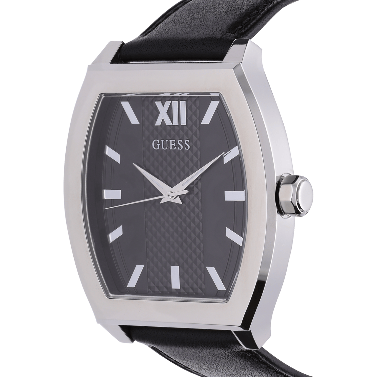 Guess Herrenuhr mit Lederarmband, PUNCTUAL, GW0706G1