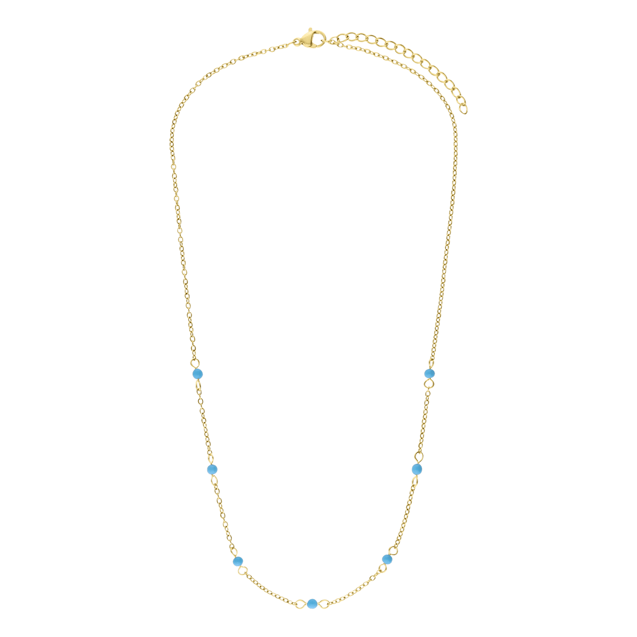 Stalen goldplated ketting met hanger voor dames