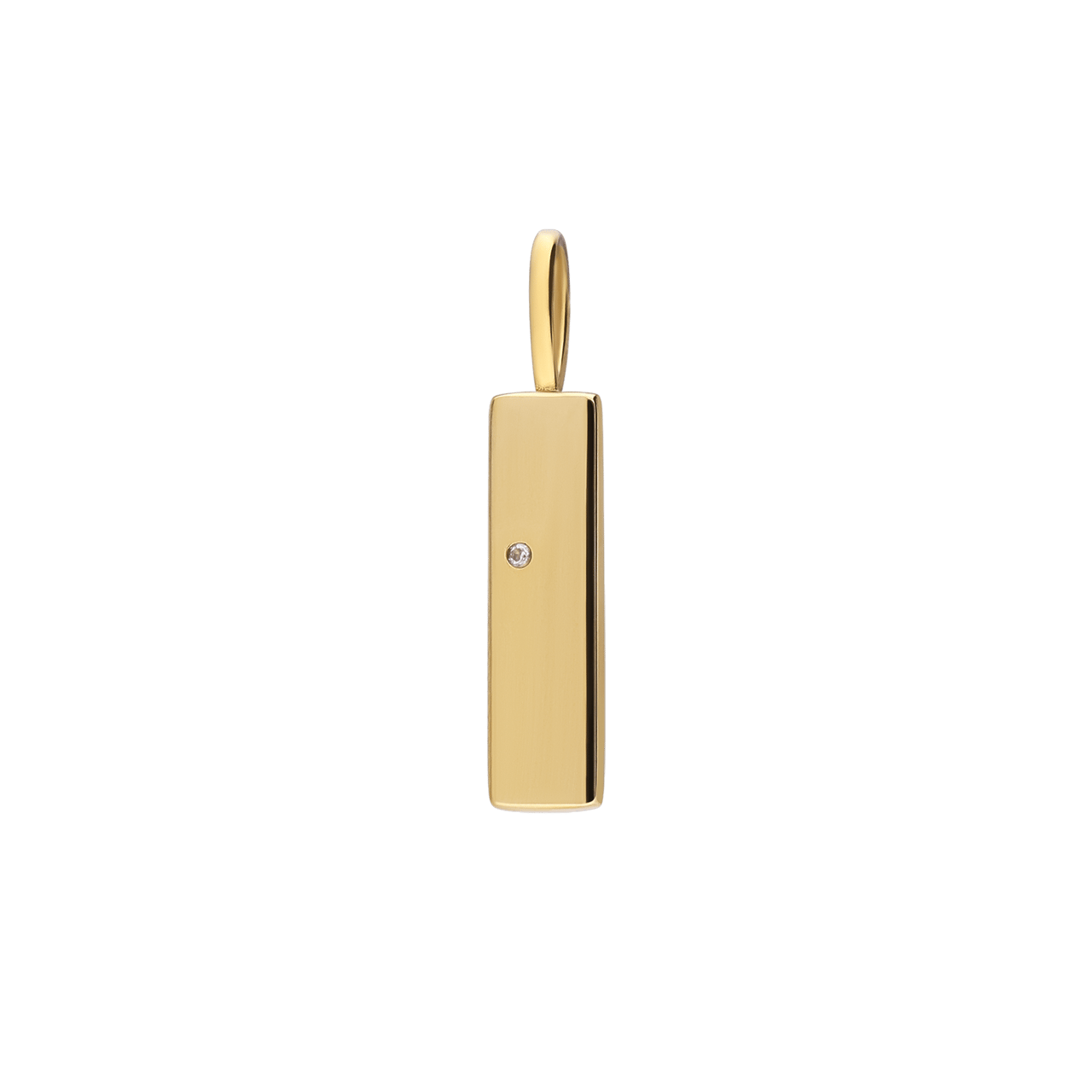 Stainless steel goldplated bedel bar met groen aventurijn