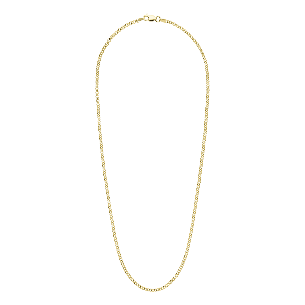 Zilveren goldplated schakelketting voor dames