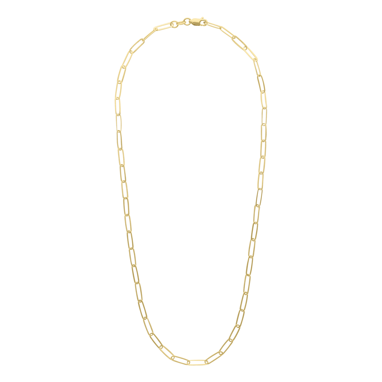 Zilveren goldplated schakelketting voor dames