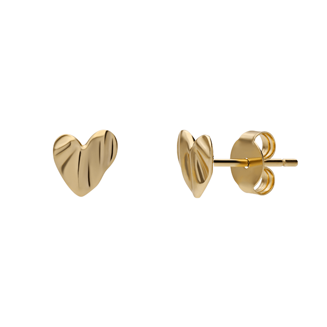 Zilveren goldplated armband hart met gratis oorbellen